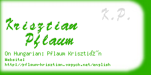 krisztian pflaum business card